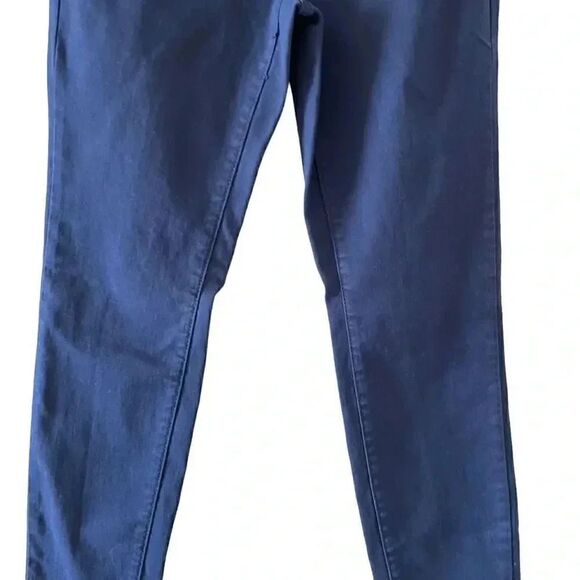 Tahari Denim Jeans Navy Skinny Leg Designer Cotton Blend Mid-Rise SZ 8/29 # 1582 - Picture 4 of 13